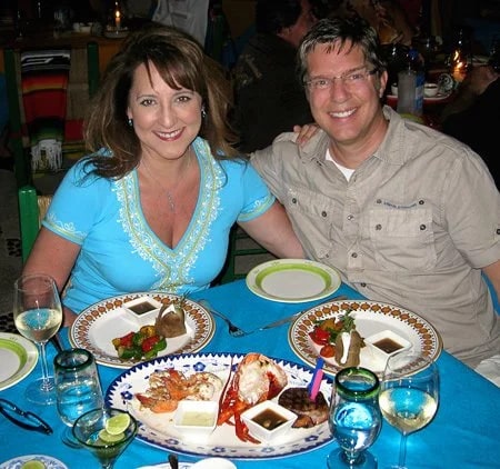 Enjoying an incredible meal at “Edith’s.” Cabo San Lucas, Mexico