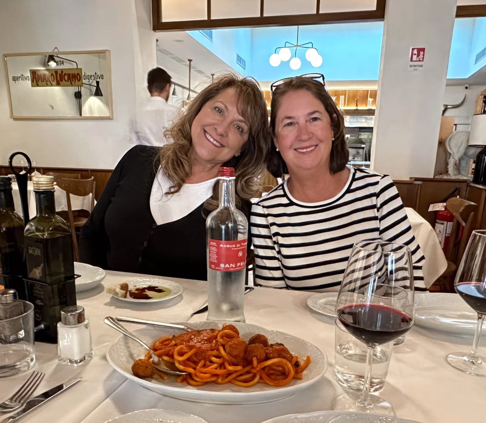 Starting with tuscan bread and an excellent pasta dish