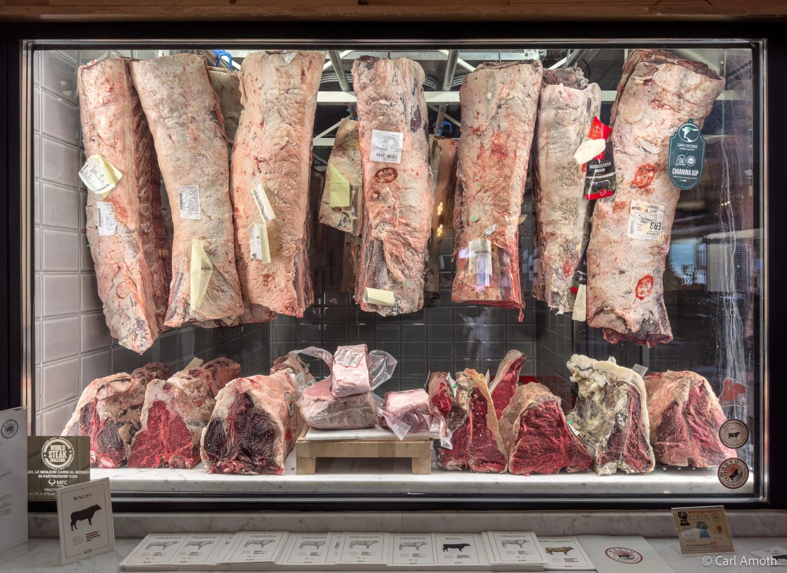 Award-winning Trattoria Dall’oste’s Beef Selection: Chianina - Rubia Gallega - Wagyu
