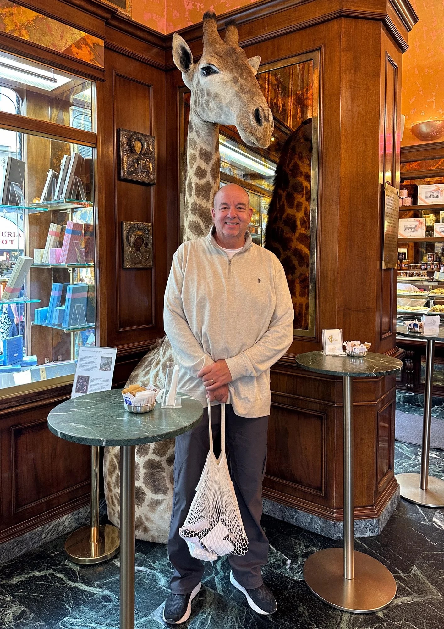 Monte at Rivoire chocolate shop.
